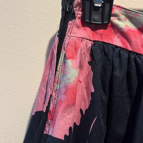 Xhileration Black peach and yellow full skirt size M - Picture 4 of 6